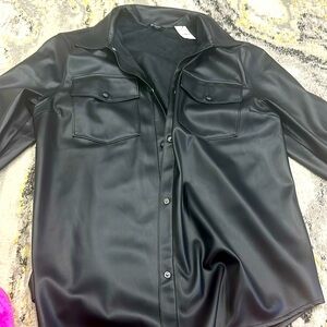 Brand new with tags black vegan leather Shackett from express